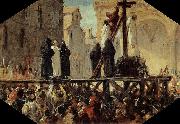 Stefano Ussi The Execution of Savonarola oil painting